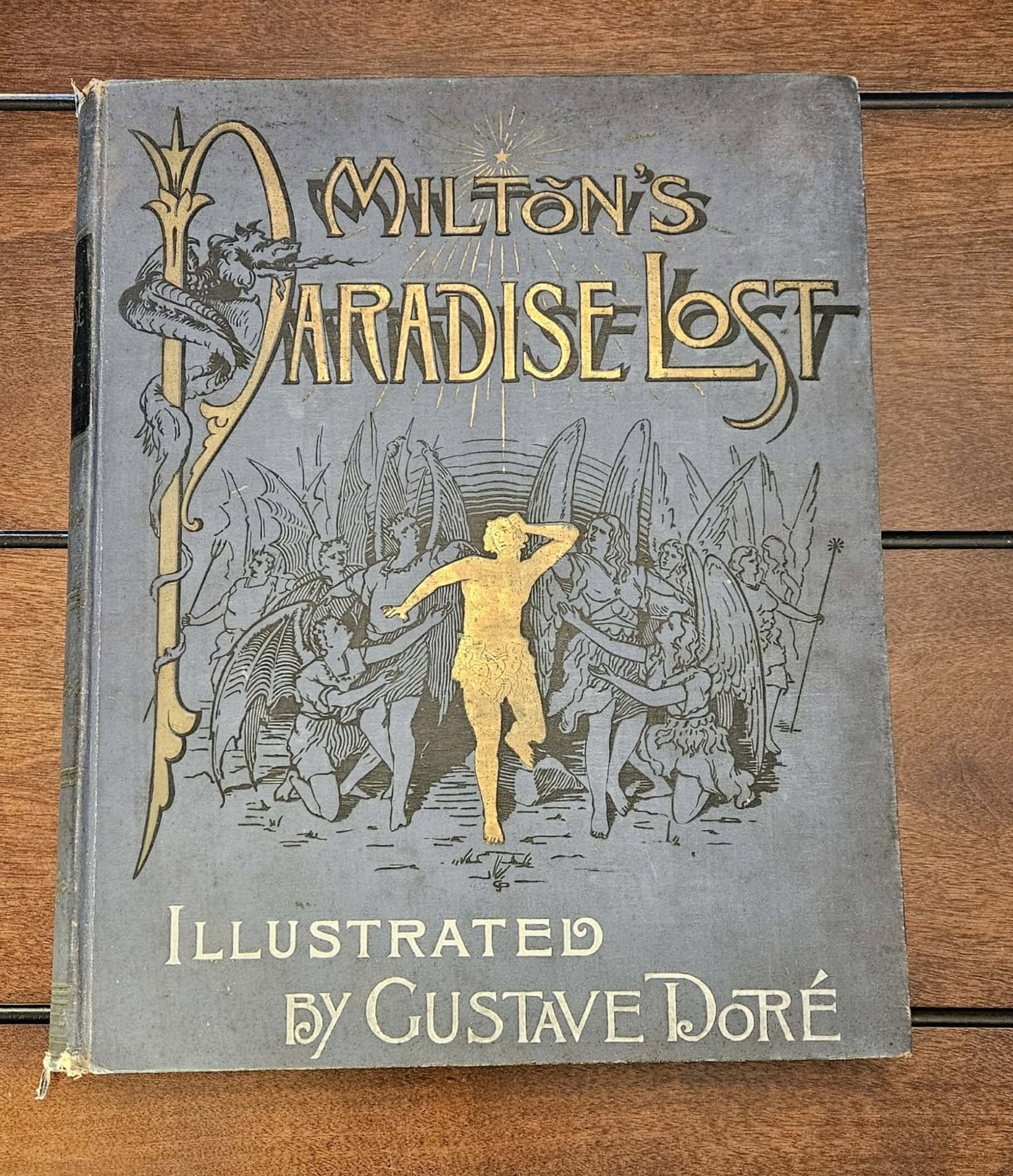 1880 John Milton’s Paradise Lost Illustrated by Gustave Doré Book Antique Rare