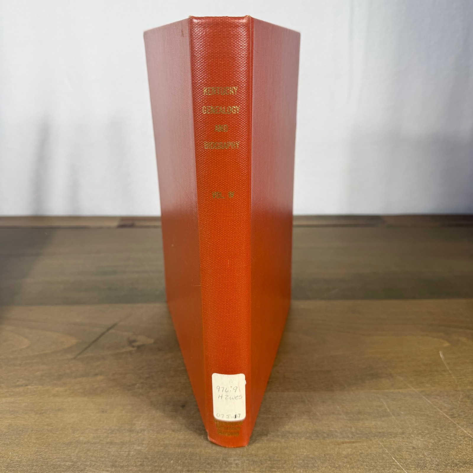 Kentucky Genealogy & Biography Vol 4 Genealogical Reference 1972