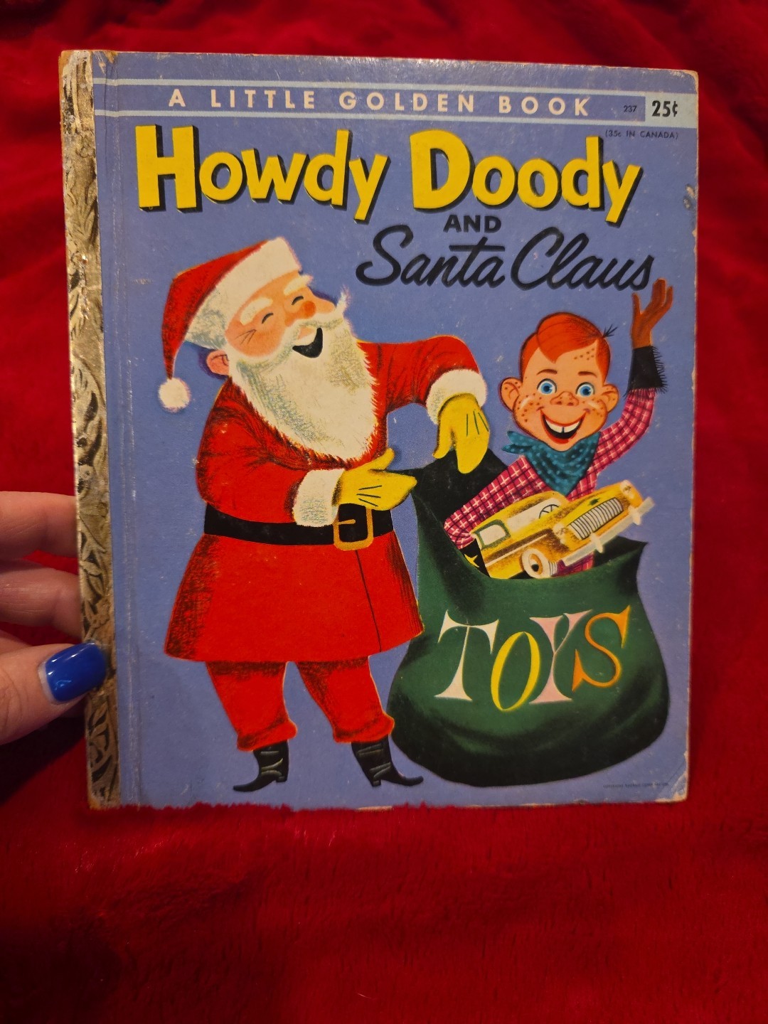 Howdy Doody and Santa Claus Little Golden Book #237 25c 1955 First „A“ Ed S&S