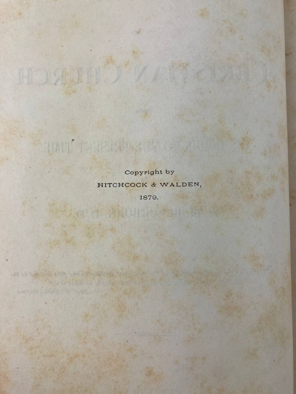 History Of The Christian Church William Blackburn 1879 Religion Theology Book