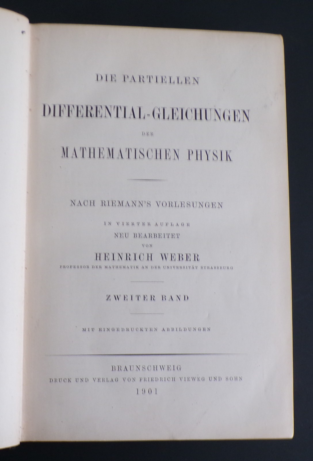 1900 1st Weber & Riemann PARTIAL DIFFERENTIAL EQUATIONS OF MATHEMATICAL PHYSICS