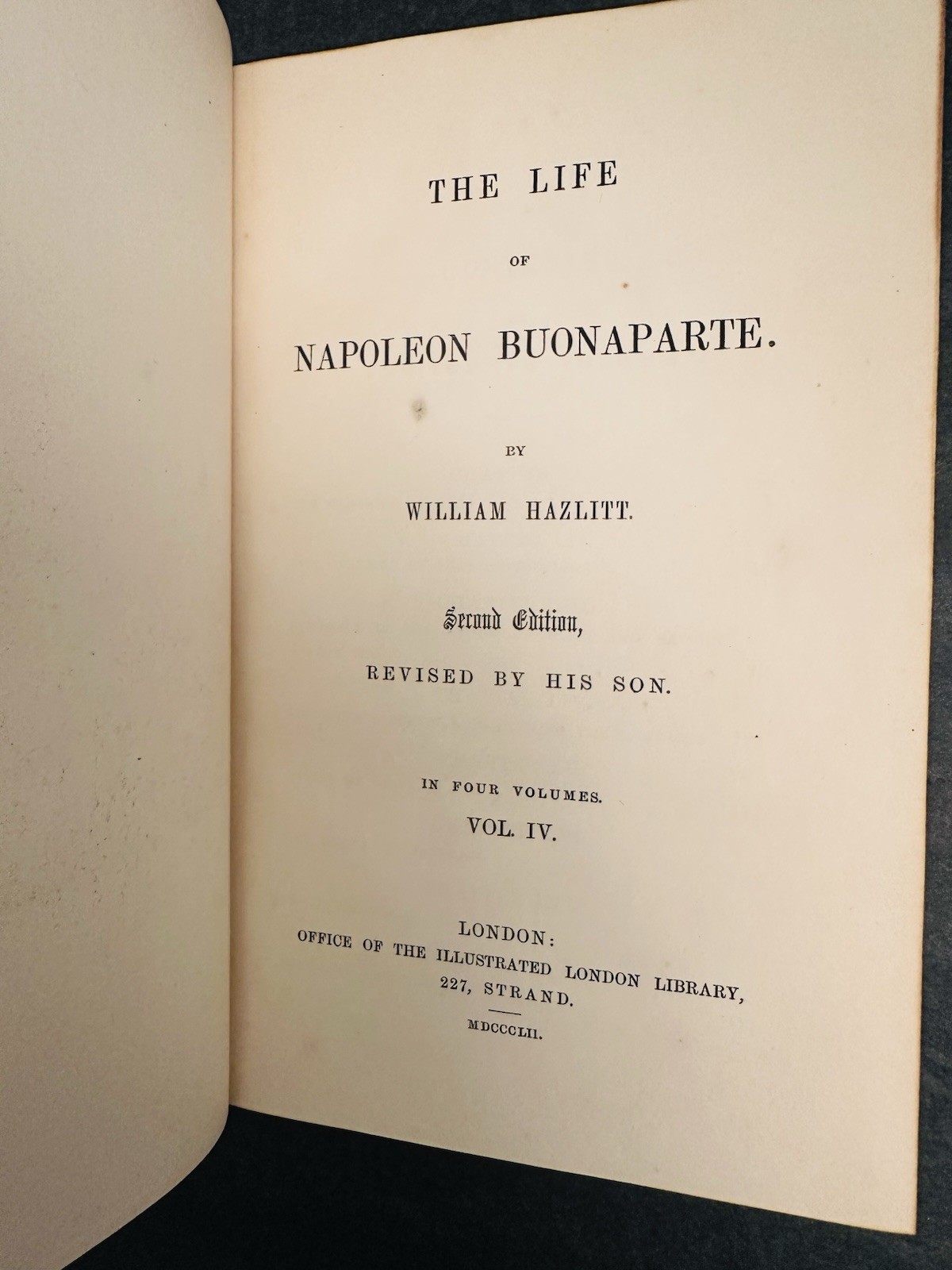 1852 4 Volumes The Life of Napoleon Buonaparte Fine Binding