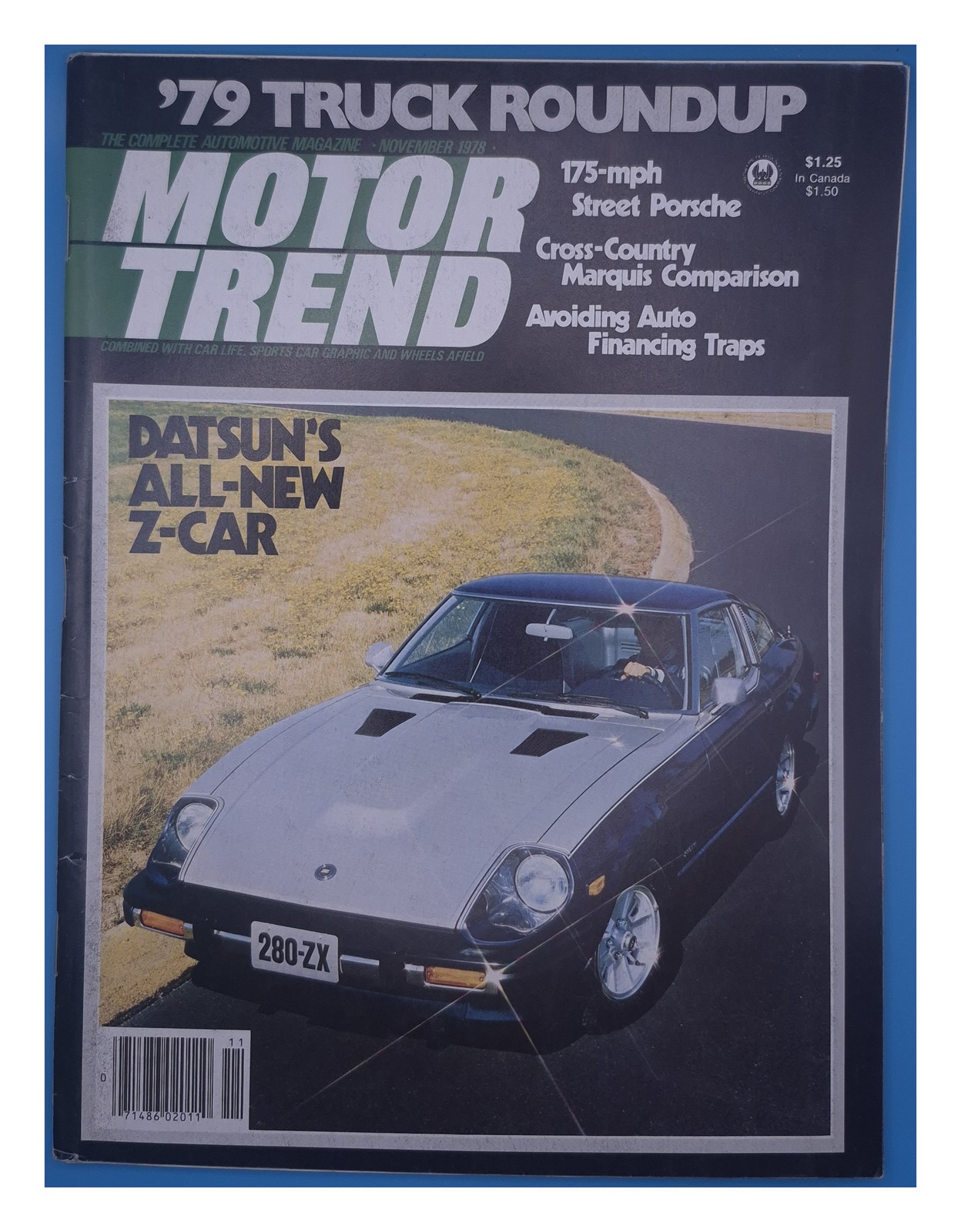 Motor Trend November 1978 Datsun 280-ZX Magazine