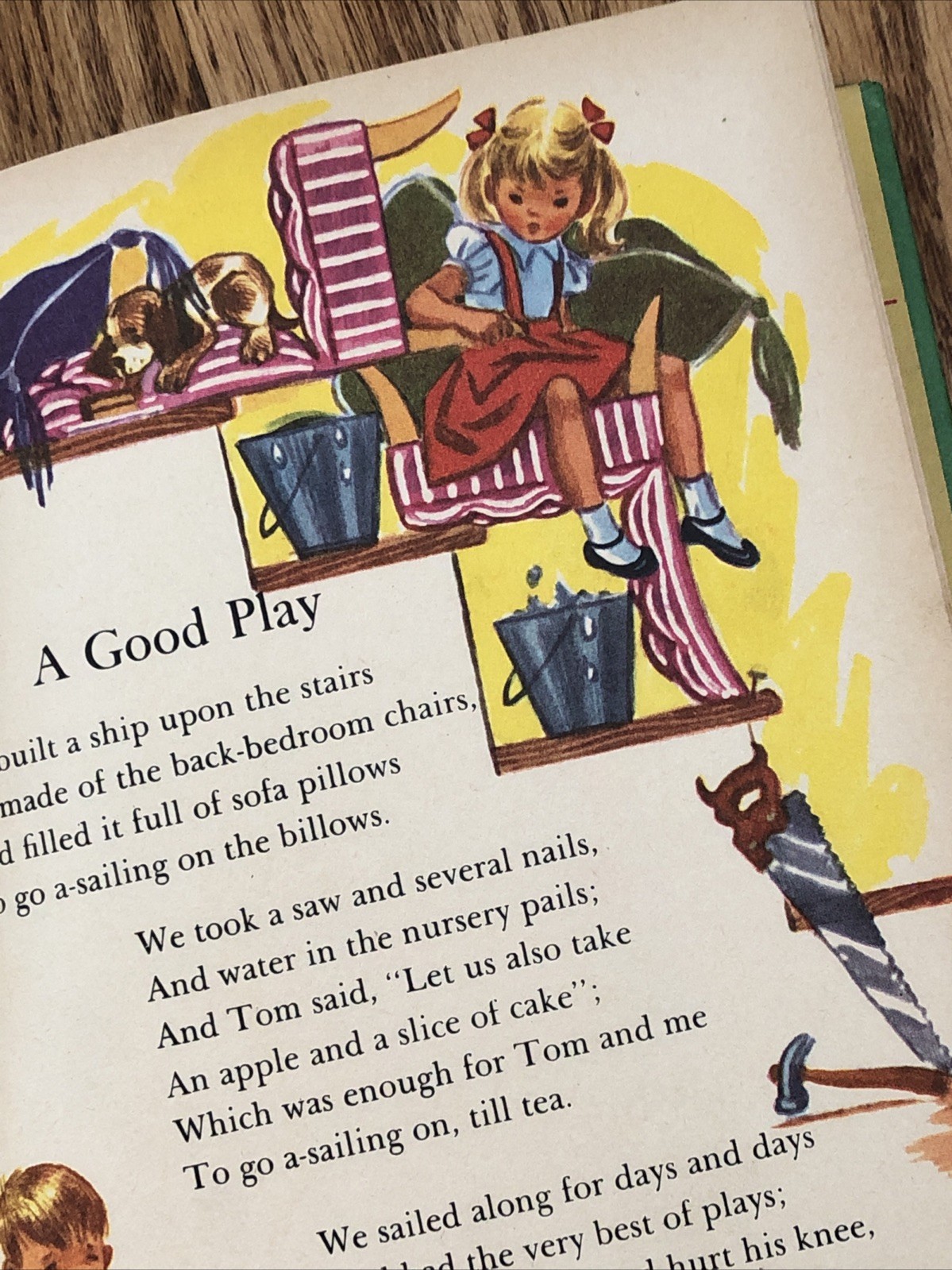 Vtg 1958 A CHILD’S GARDEN OF VERSES Ruth Wood Robert Louis Stevenson Wonder Book