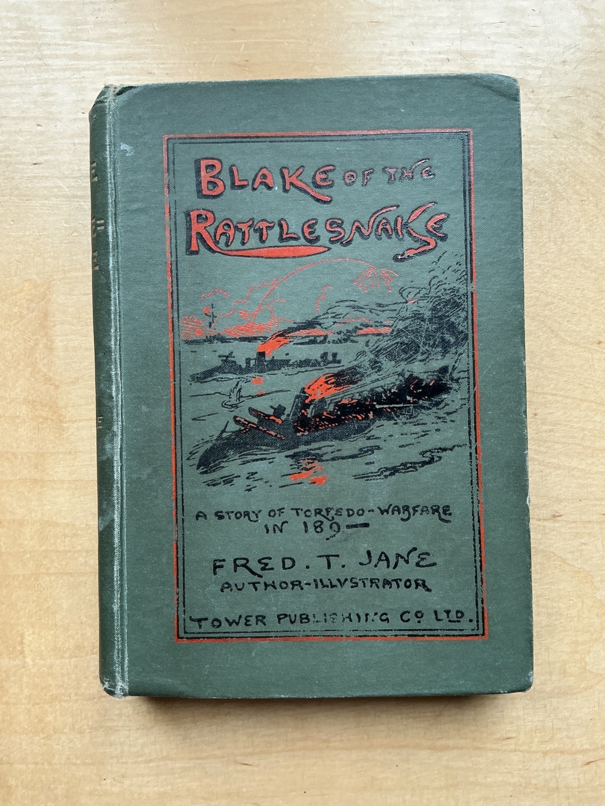 Blake of the Rattlesnake, Torpedo Warfare, Fred T Jane illus. HB 1895 1st ed