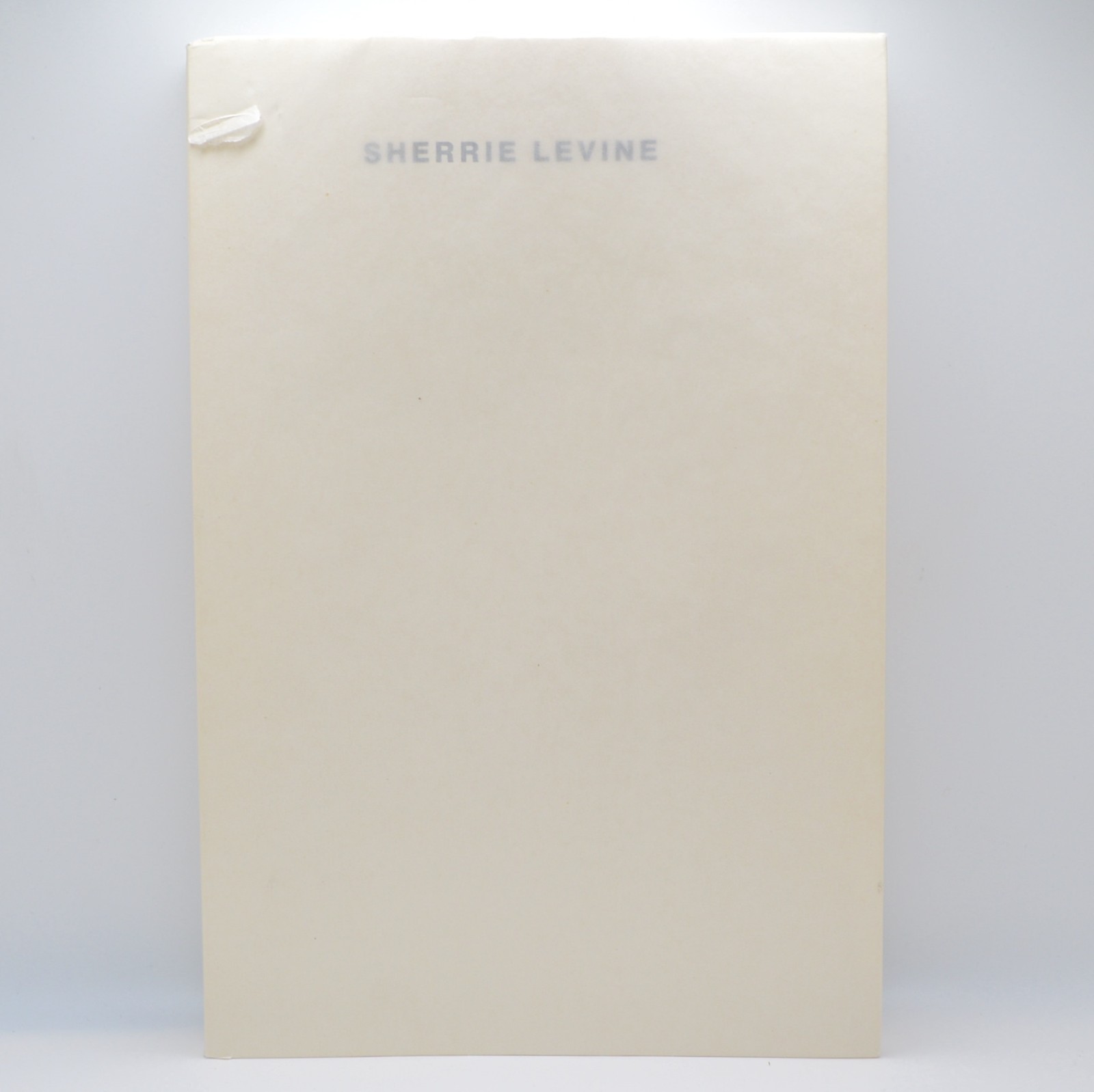 Sherrie Levine, Kunsthalle Zürich, Artist Exhibition Catalog, 1991, 127pp