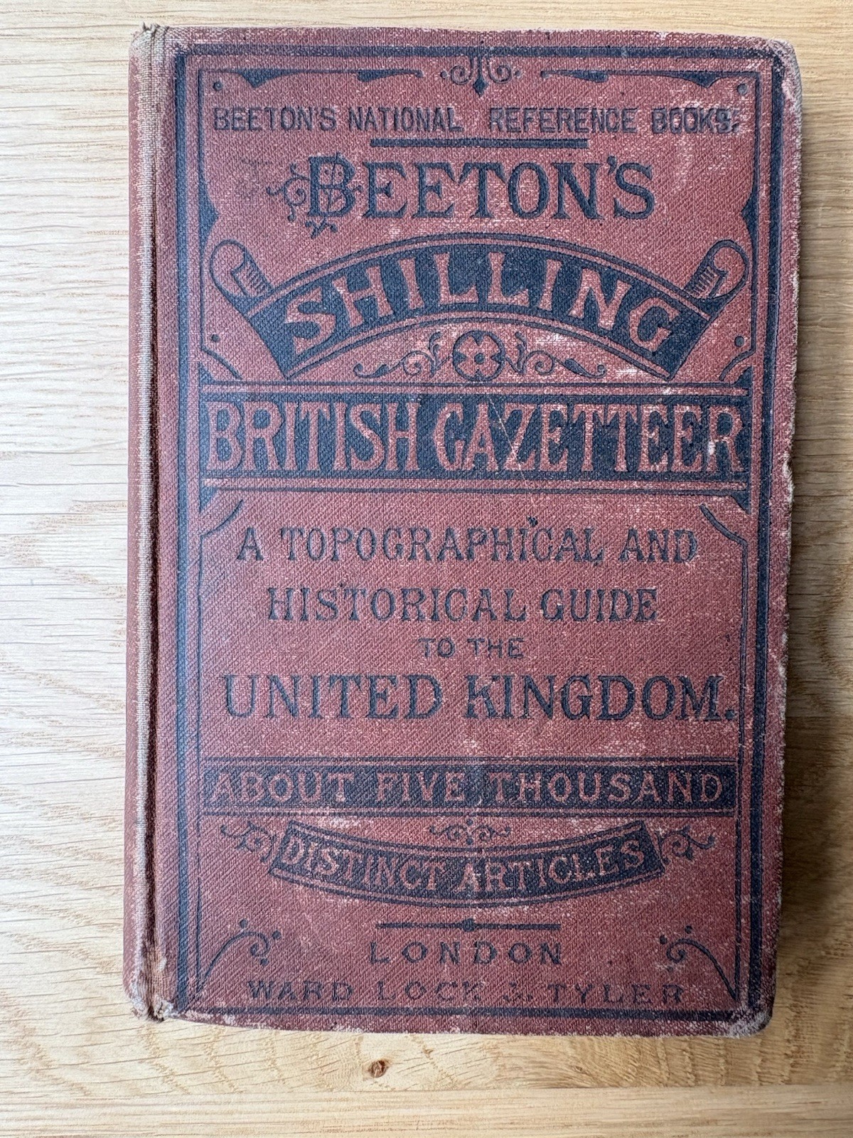 Beeton British Gazetteer UK Topographical Guide c1870s Cloth Antique Book