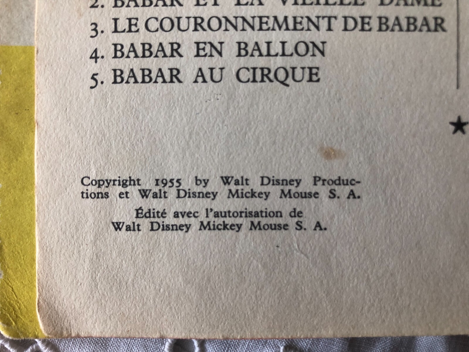 Job Lot 5 Vintage French Children’s Books Disney Barbar Sylvain Sylvette 1950s