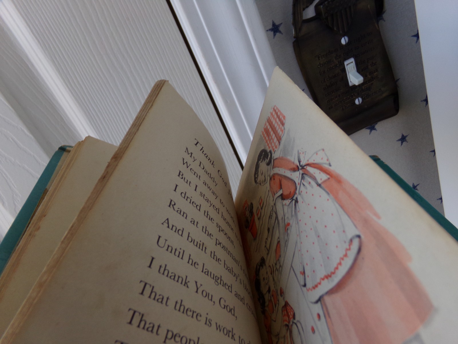 FLAWS Rand McNally Prayers For Little Children Vtg Hardcover Christian Book 1949