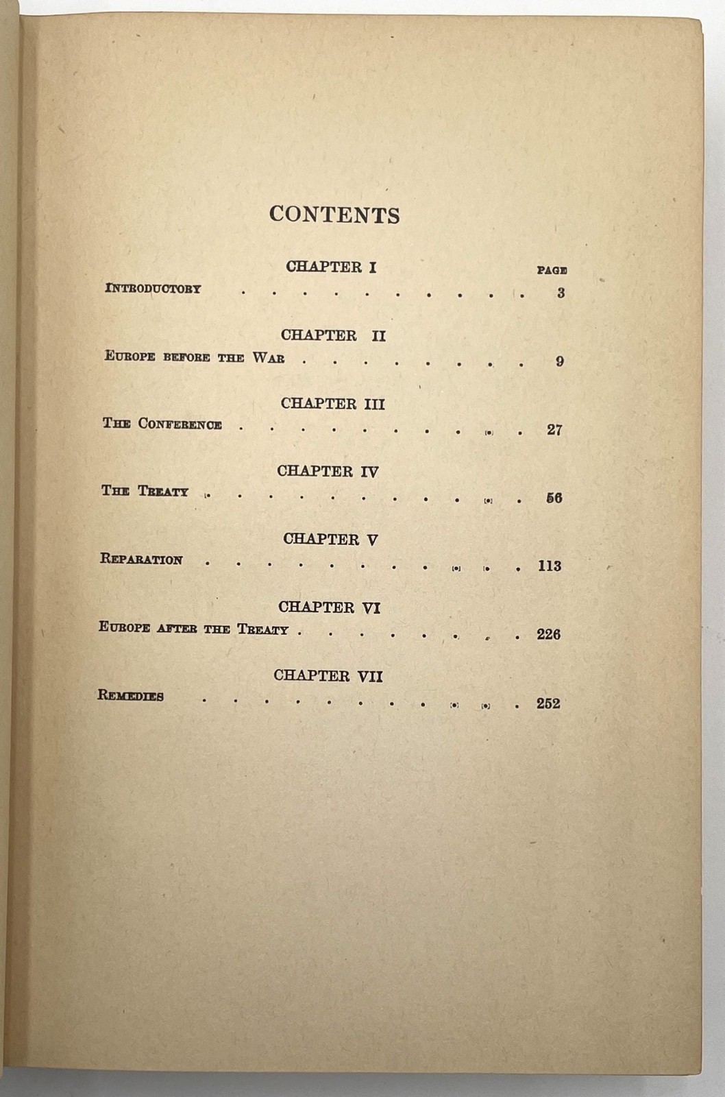John Maynard Keynes / Economic Consequences of the Peace First American 1st ed