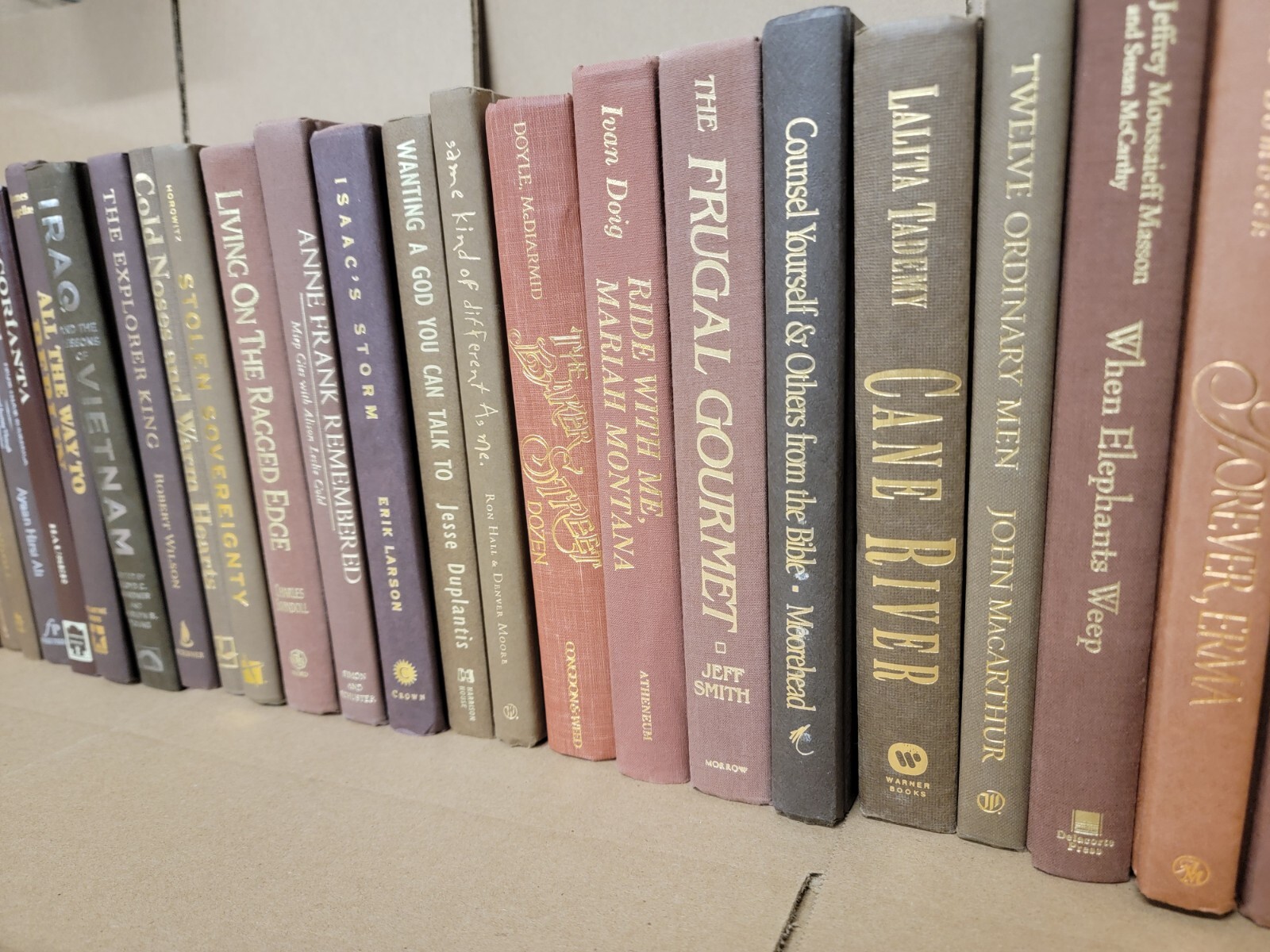 Lot of 6 Hardcover BROWN Shades Mix Books for Staging Prop Decor Modern Design