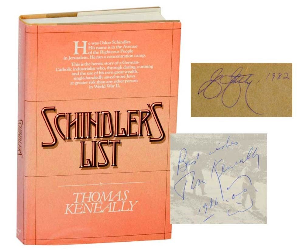 Thomas KENEALLY / SCHINDLER’S LIST Signed First Edition 1982 #187637