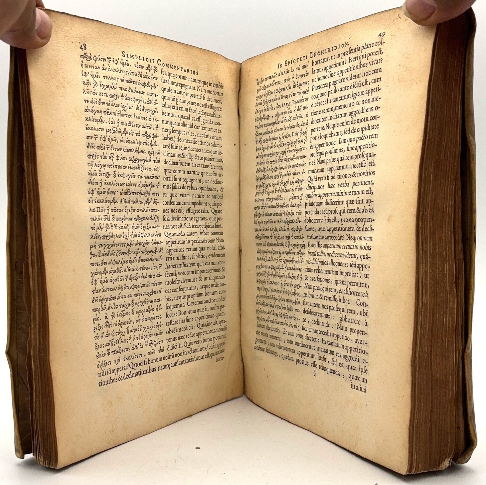 Simplicius / Simplicii Commentarius in Enchiridion Epicteti 1st Edition 1640