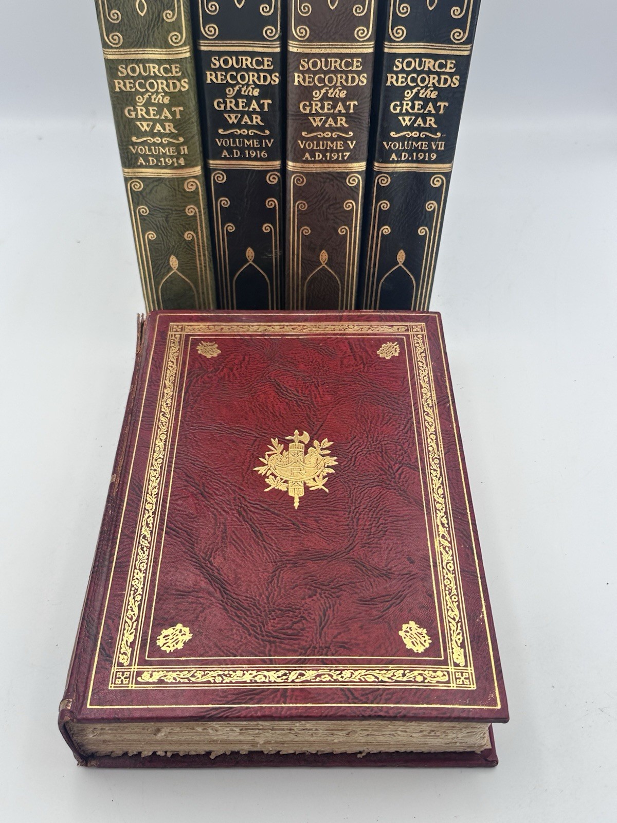 Antique 5/7 Vol Set SOURCE RECORDS OF THE GREAT WAR Certified Registered Edition