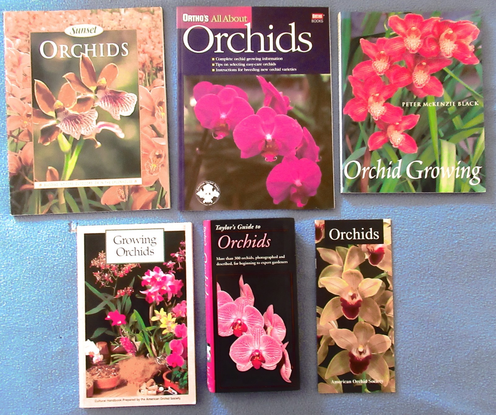 5 Bks ORCHID GROWING Black ORCHIDS Sunset ALL ABOUT ORCHIDS Ortho’s ORCHID SOC.