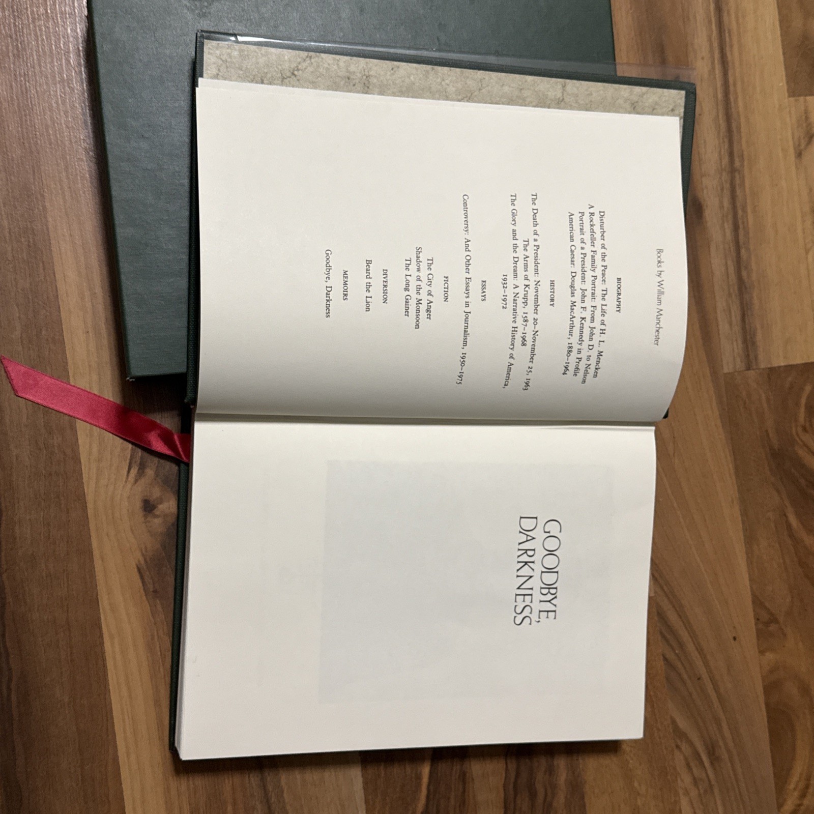 Limited Edition GOODBYE DARKNESS Pacific War WWII Signed William Manchester