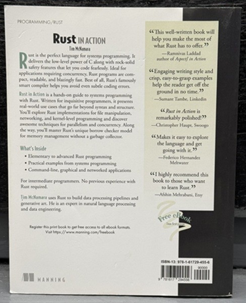 Rust in Action by Tim McNamara – LIKE NEW
