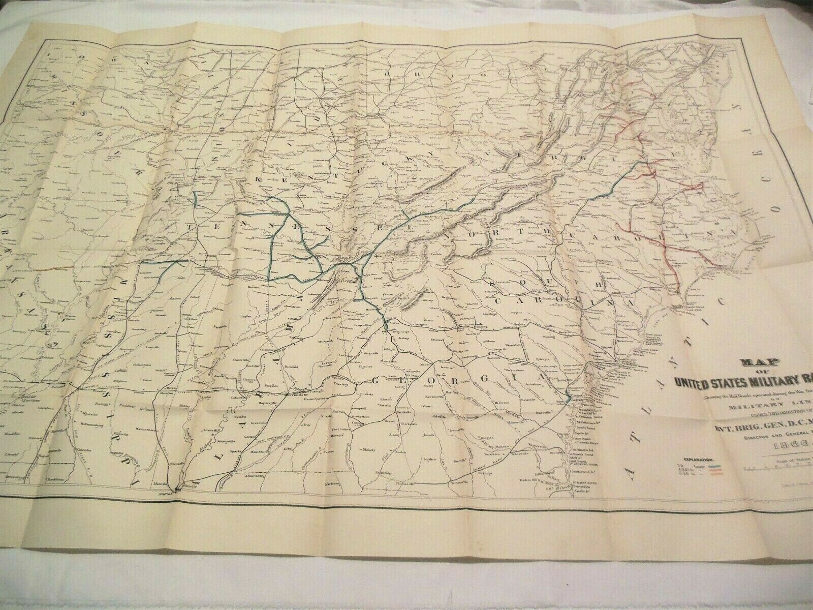 THE WAR OF THE REBELLION Civil War Union Army BOOK AND RAILROAD MAP Gen McCullum