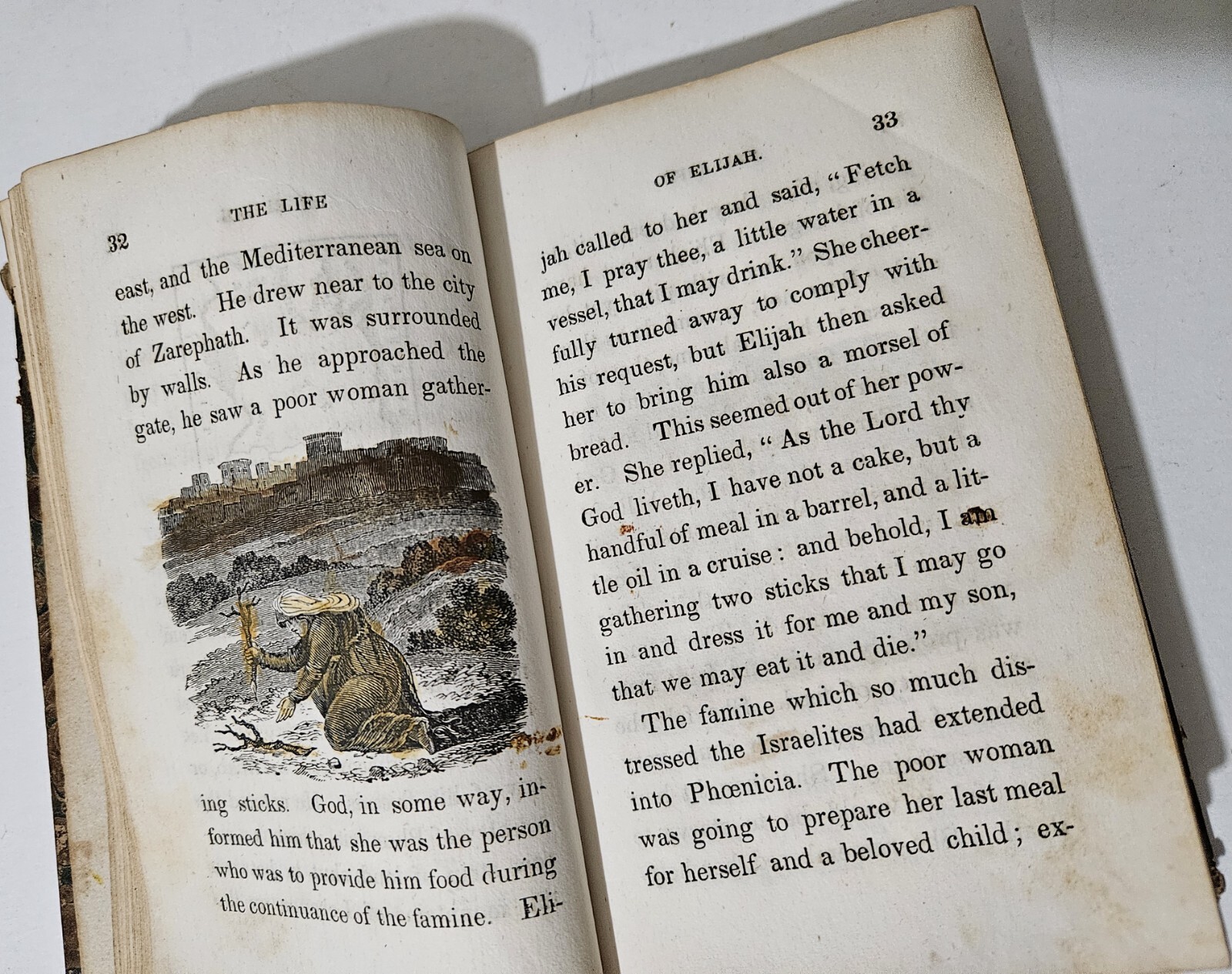 The Life of Elijah. 1835 HC. Antique Small Book