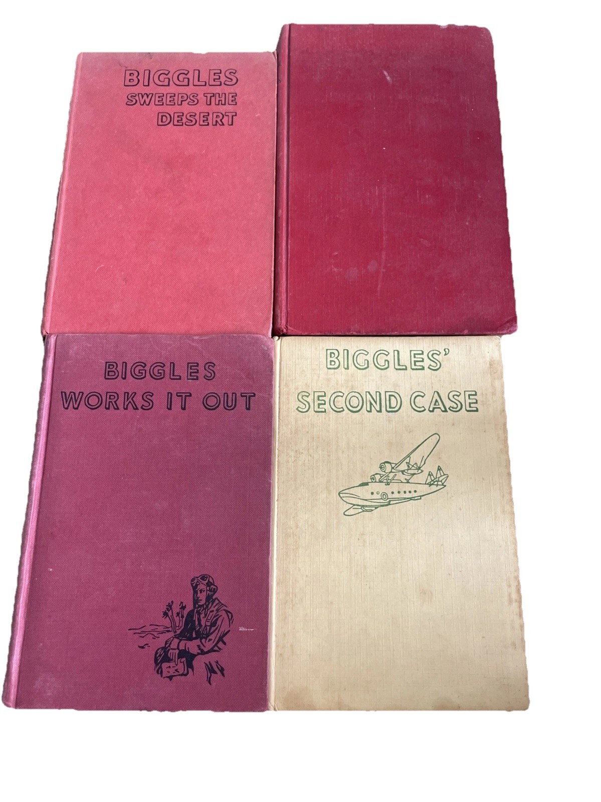 Biggles Books Bundle x 4 W E Johns Inc 2 First Editions