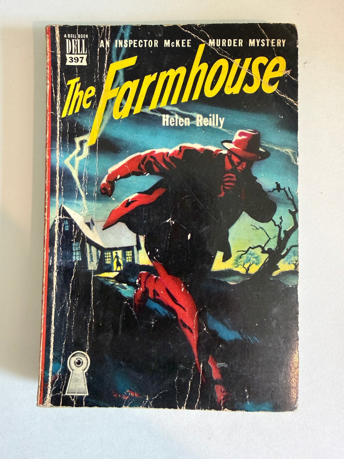 The Farmhouse by Helen Reilly Dell Mapback #397 Vintage Mystery 1950 papberback