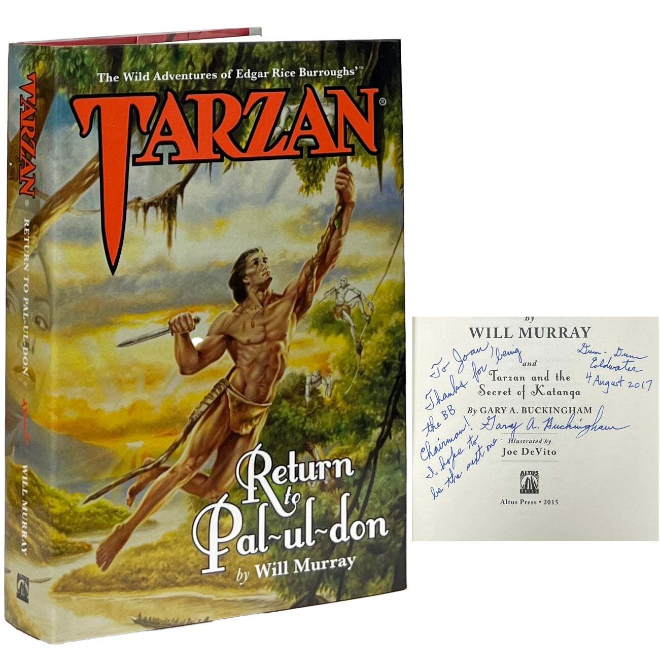 Edgar Rice Burroughs / Tarzan Return to Pal-ul-don and Tarzan Signed 1st ed 2015