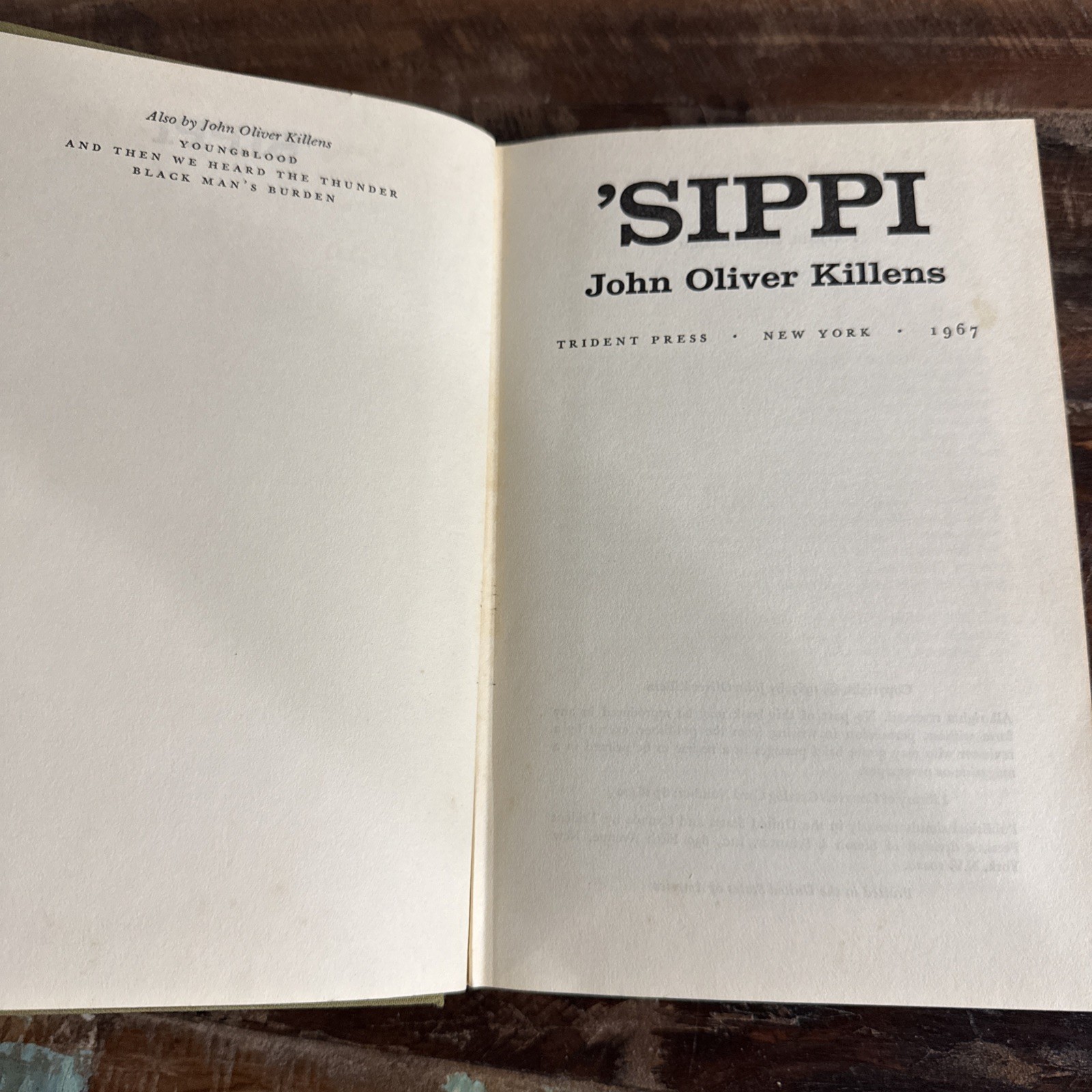 John Oliver Killens / ‚Sippi 1967