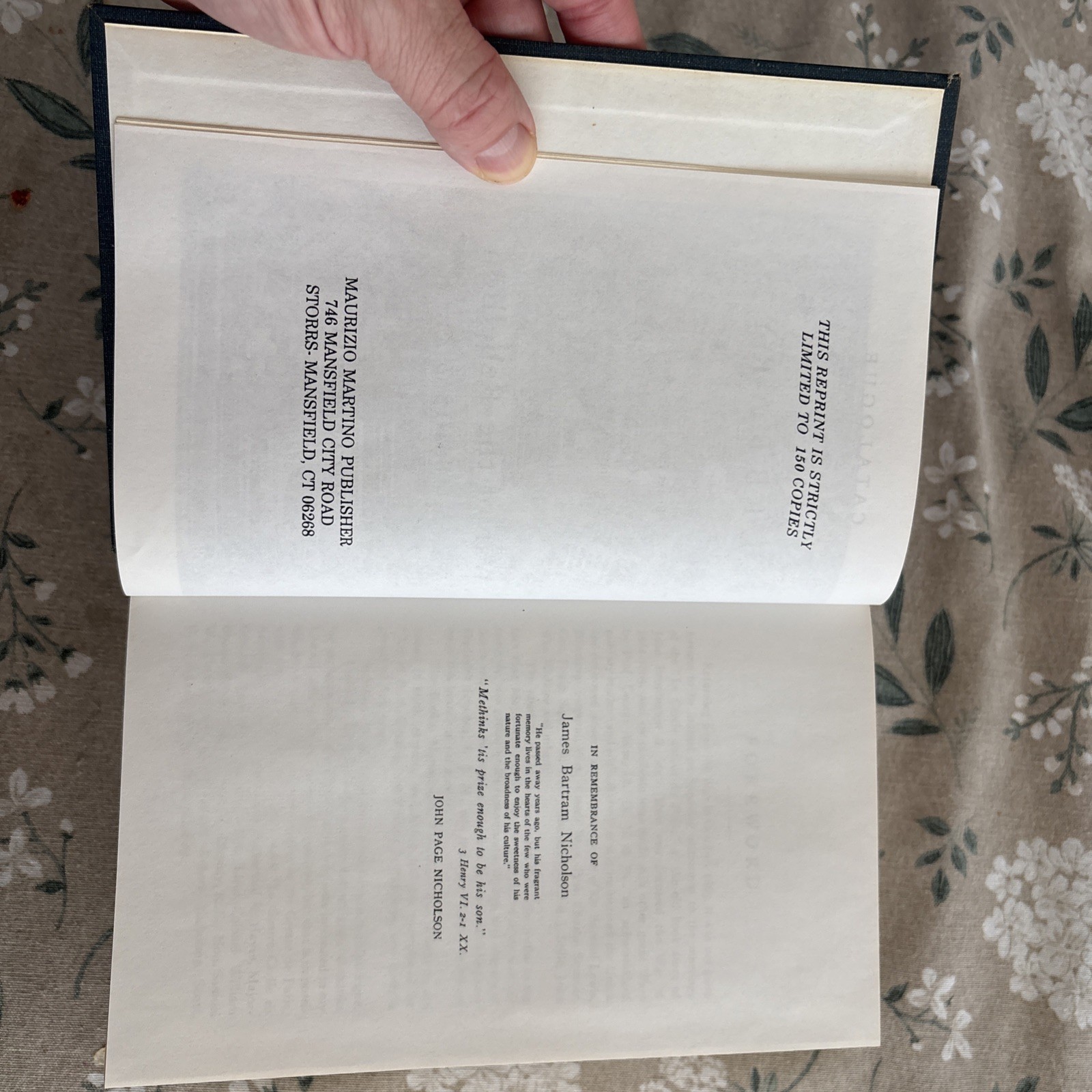 Catalogue Of The Military Library Of John Page Nicholson