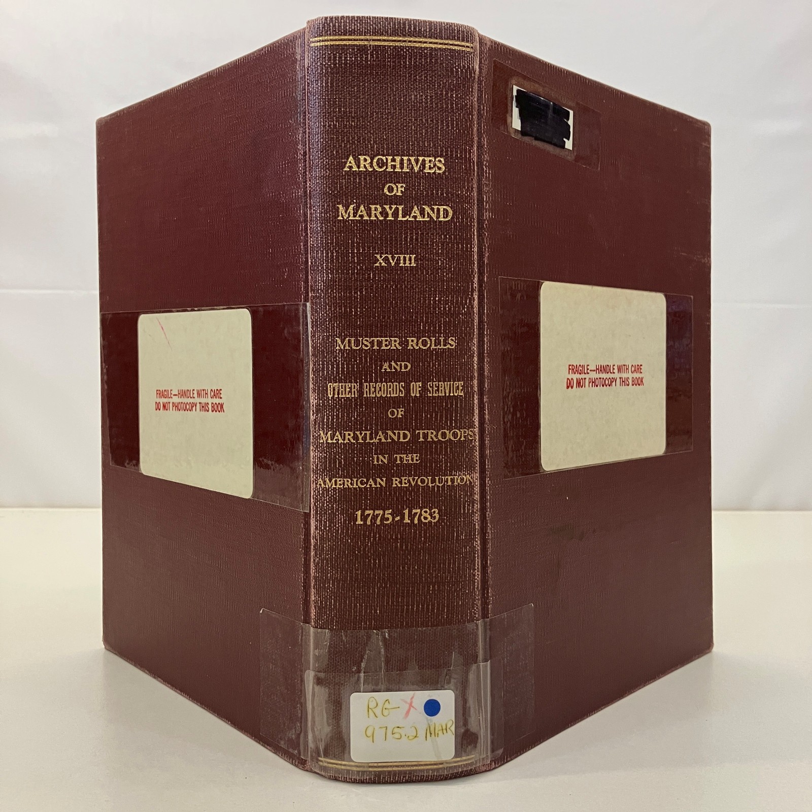 Archives of Maryland XVIII Muster Rolls American Revolution 1900 Ex-Library HC