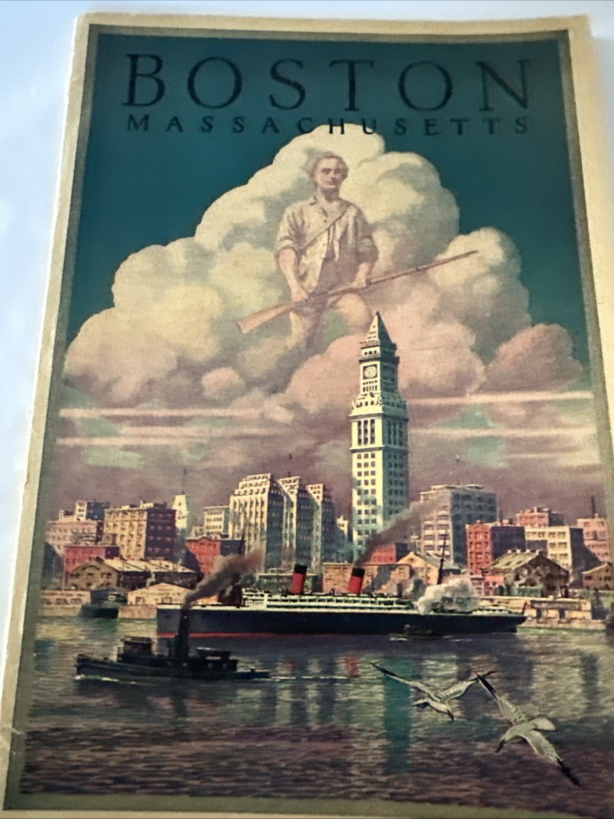1928 BOSTON Massachusetts Handbook Richard Lufkin Maps Artwork Photos, APRIL 1st