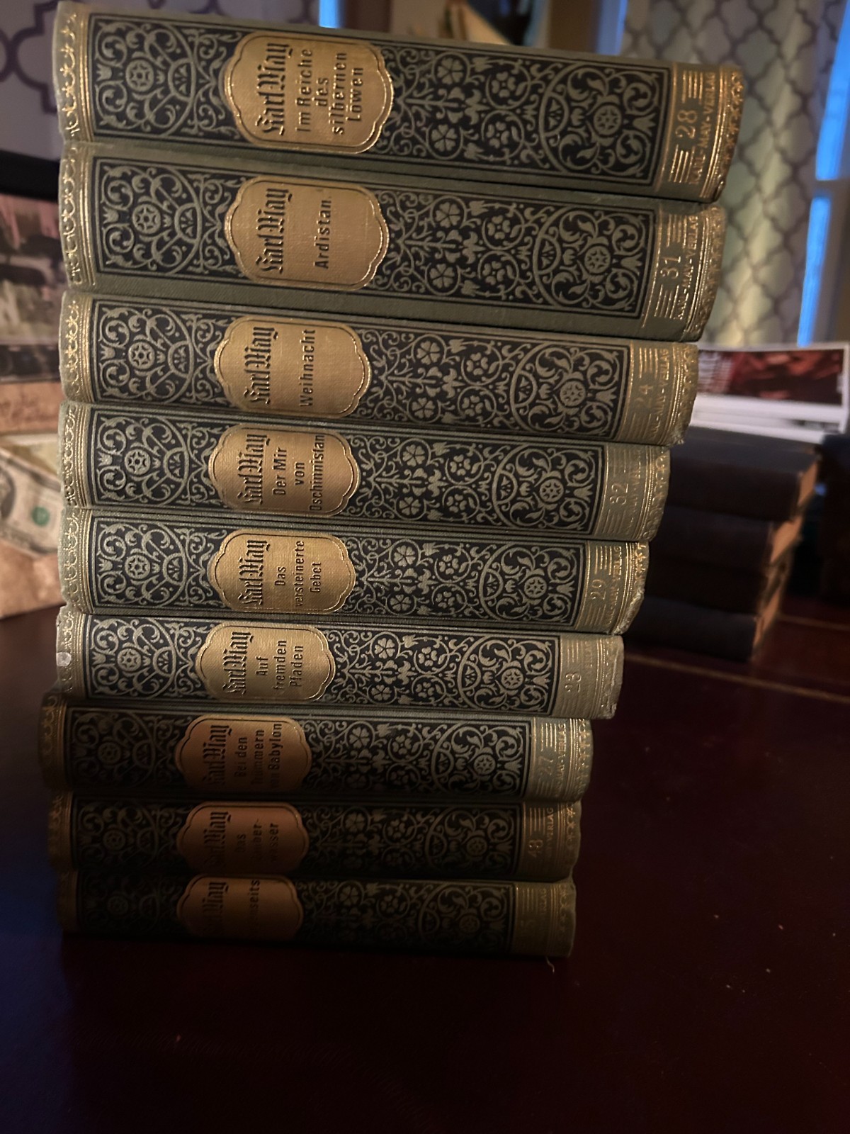 Karl May – Gesammelte Werke – Green Cloth Hardcover Set (German) – Vintage