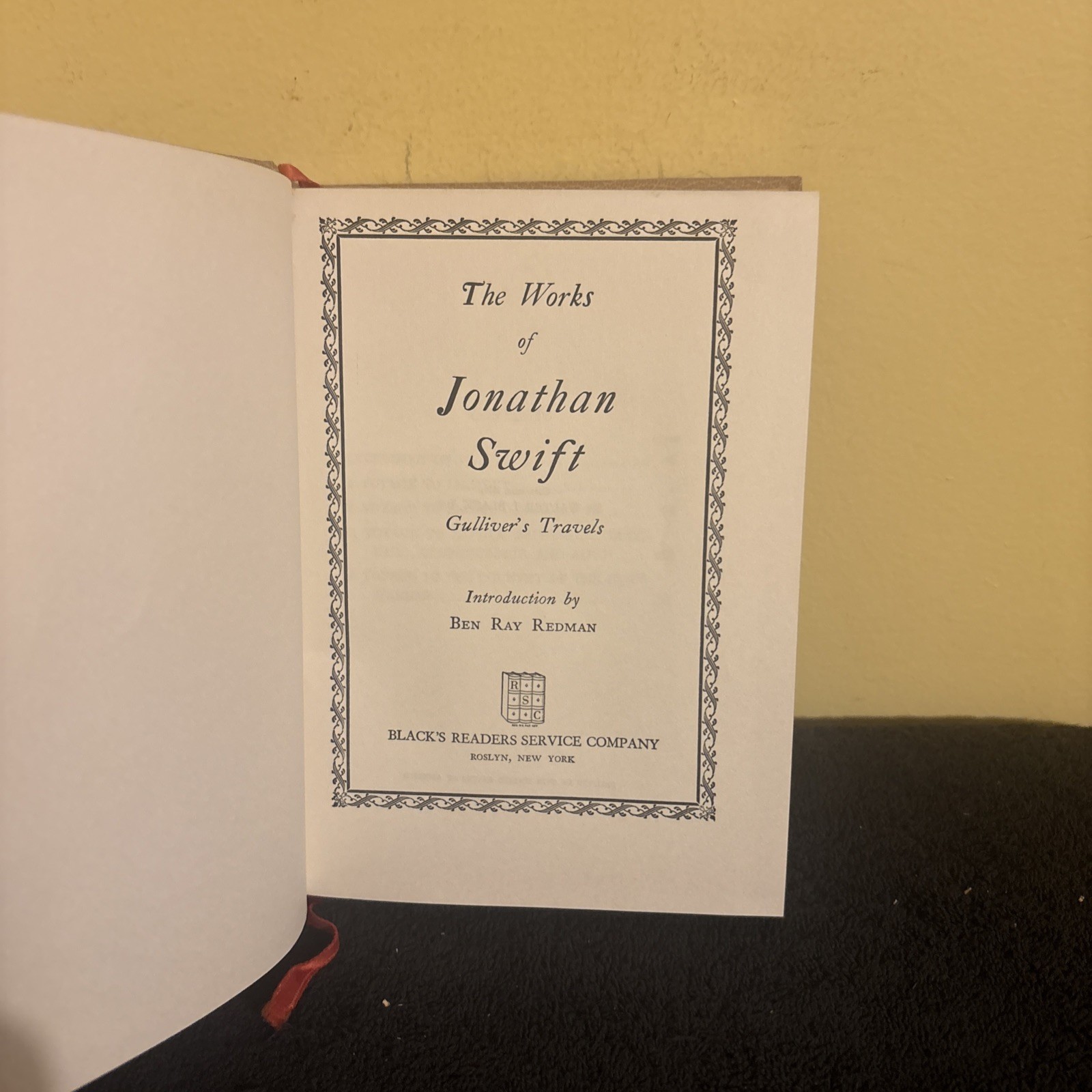 The Works Of Johnathan Swift Hardcover Book