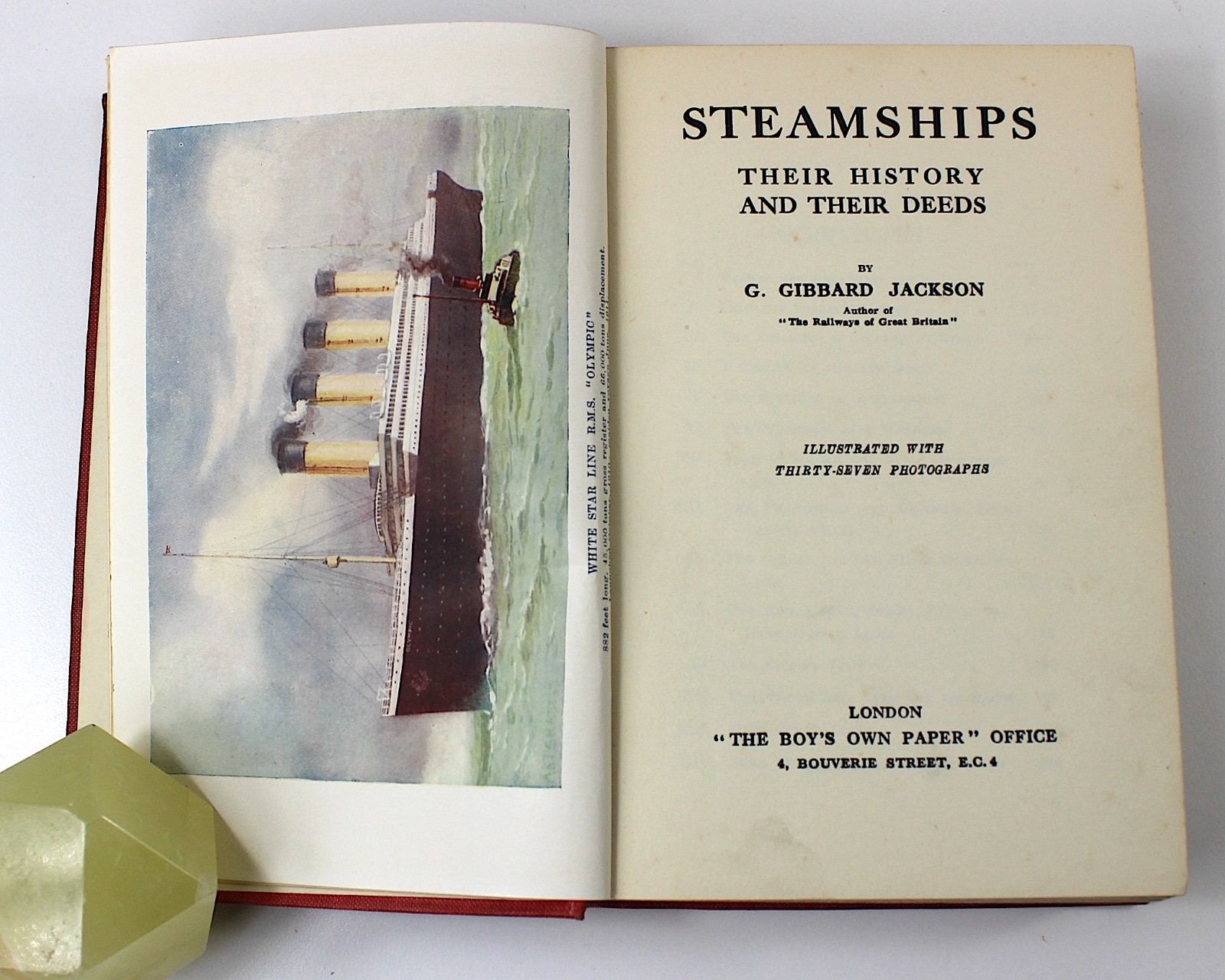 Steamships Their History & Deeds Jackson c1926 1st Ed Shipping Maritime Steamer