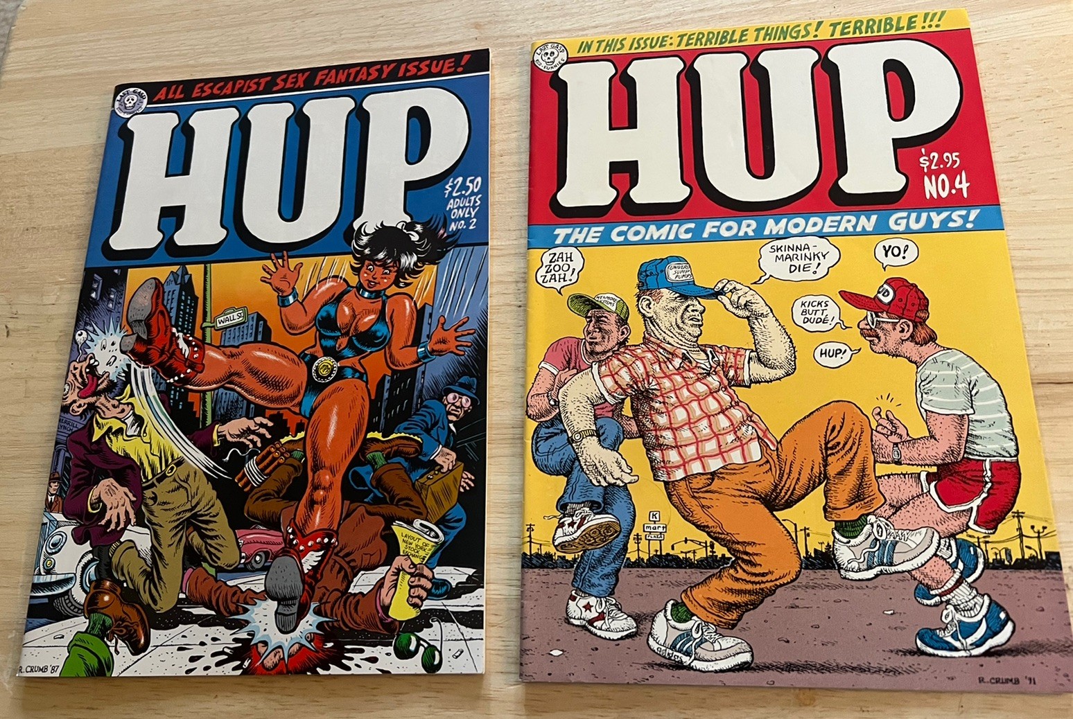 Hup comix hippie comics Issues 2 & 4 Robert Crumb fine condition rare as such
