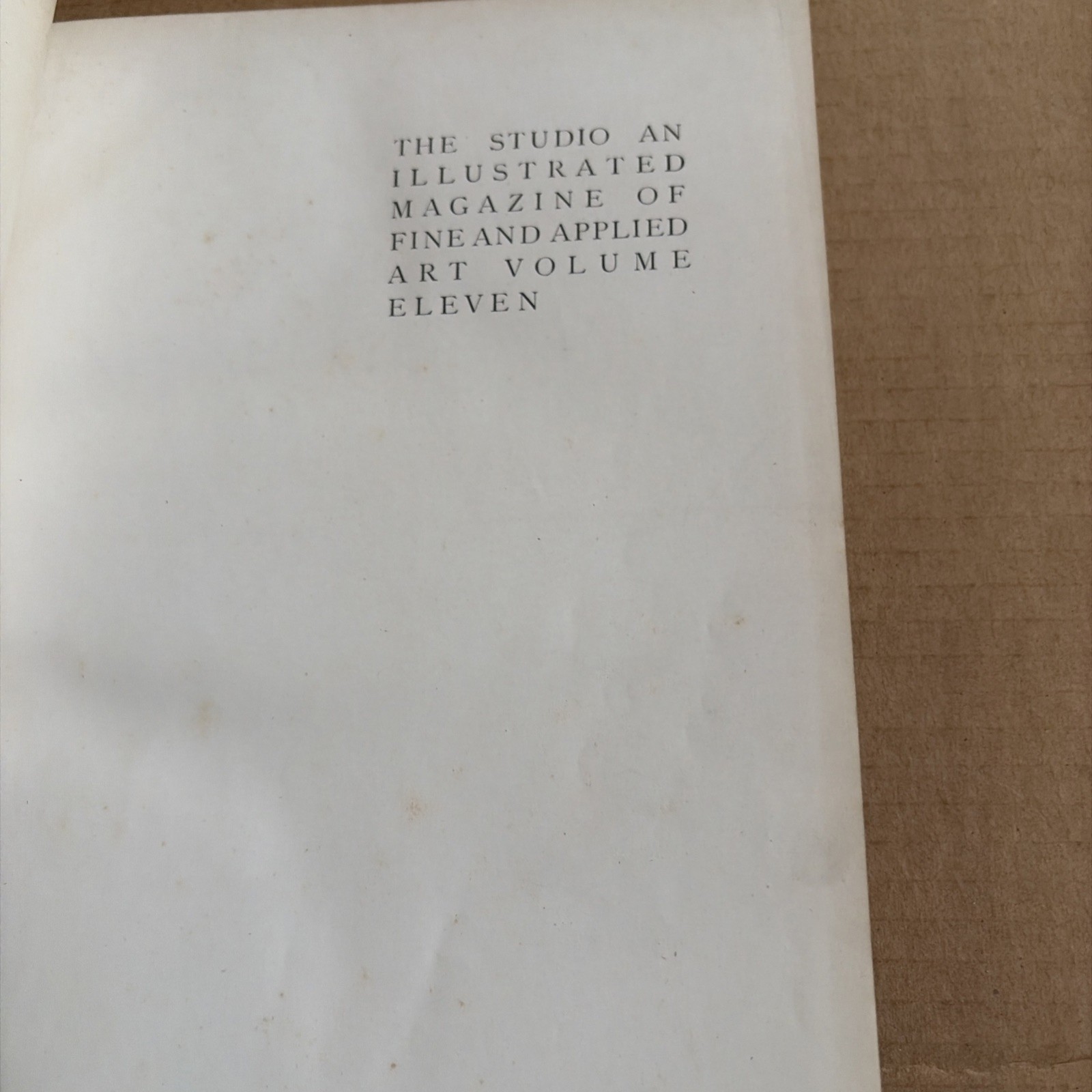 The Studio Bound Book of Fine and Applied Art 1897 PreRaphaelite Art Nouveau