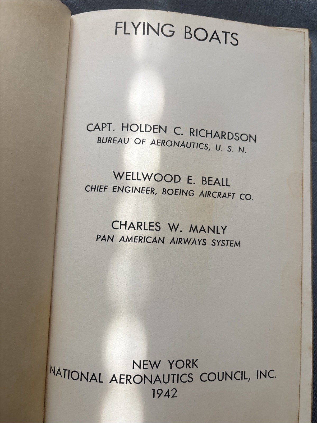 Flying Boats 1942 1st Ed. WWII Pan American Clipper Boeing Seaplanes Dust Jacket