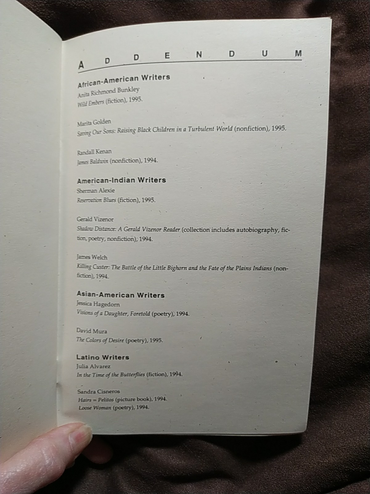 MANY VOICES ANTHOLOGY MULTICULTURAL LITERATURE WRITERS OF COLOR THURBER HOUSE