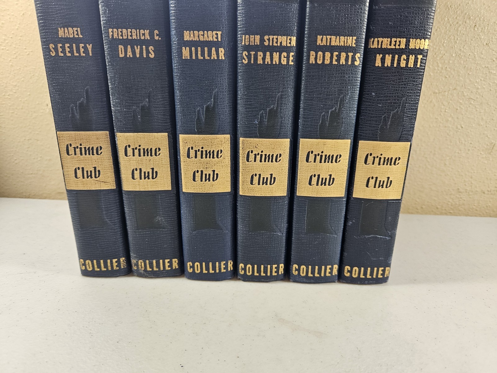 Vintage Set of 6 Collier CRIME CLUB Mysteries 1940s