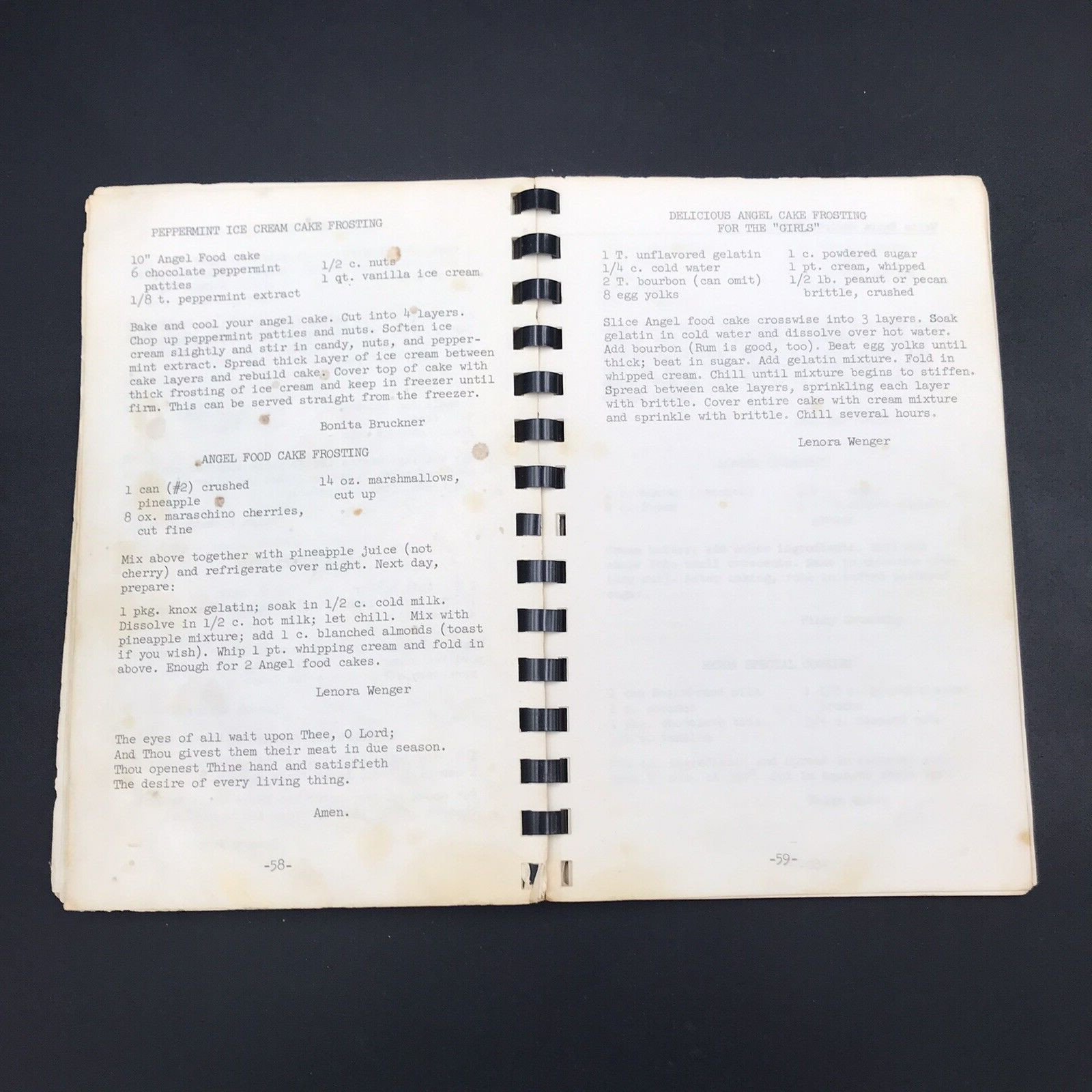 VTG 1964 Timbrin Club Cookbook Recipes 8.5″ x 6″ Robertson Comm Methodist Church
