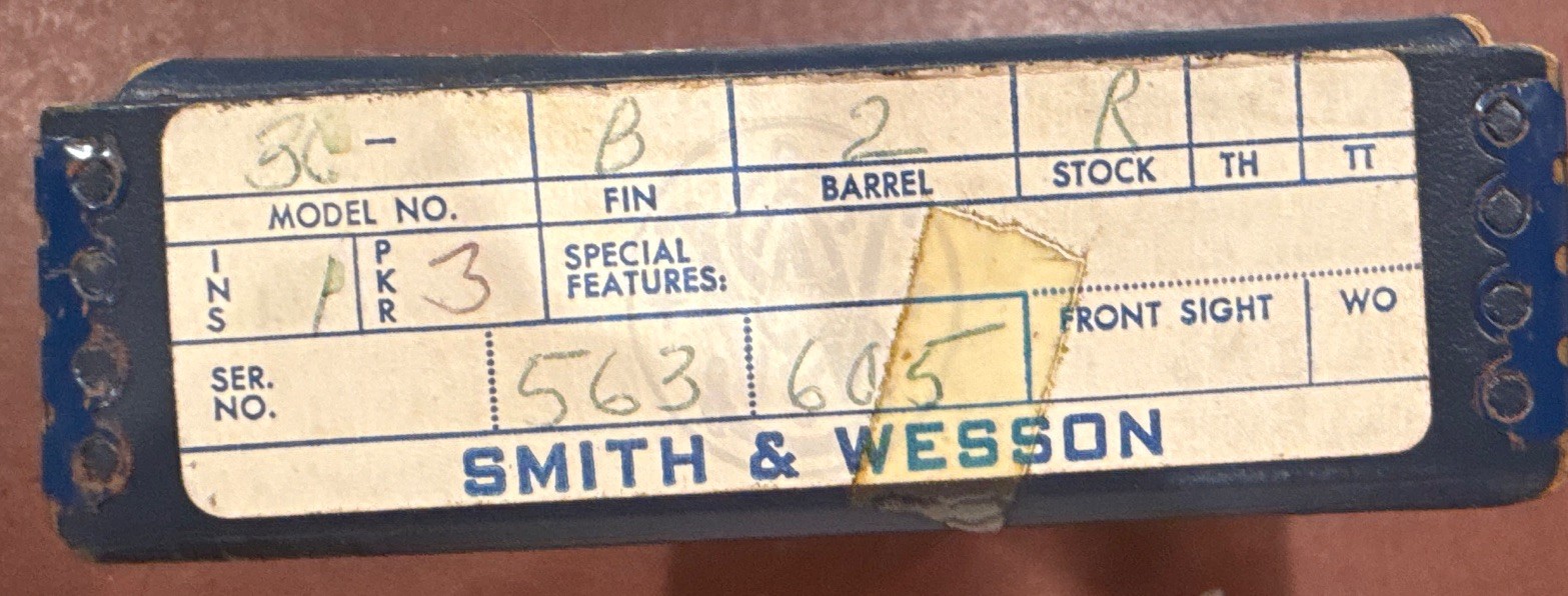 Smith & Wesson Model 36 Empty Box