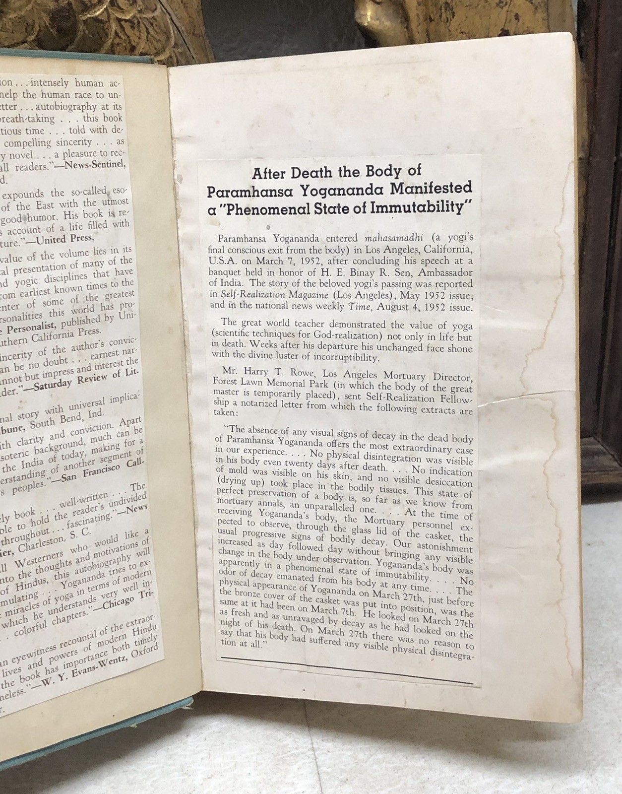 1952 – Autobiography of a YOGI – Paramhansa Yogananda , Kriya Yoga , Mysticism