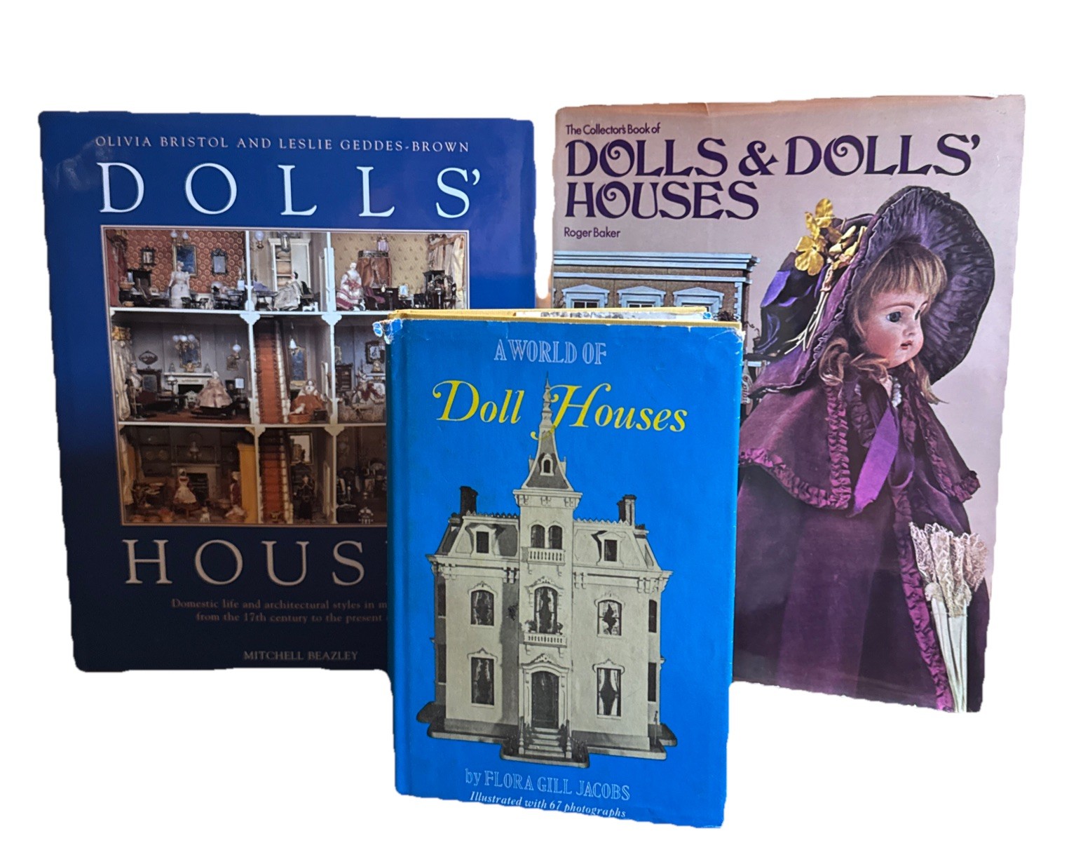 Lot Of (3) Vintage DOLL and DOLL HOUSES Collector Hardcover Books Beazley, Baker