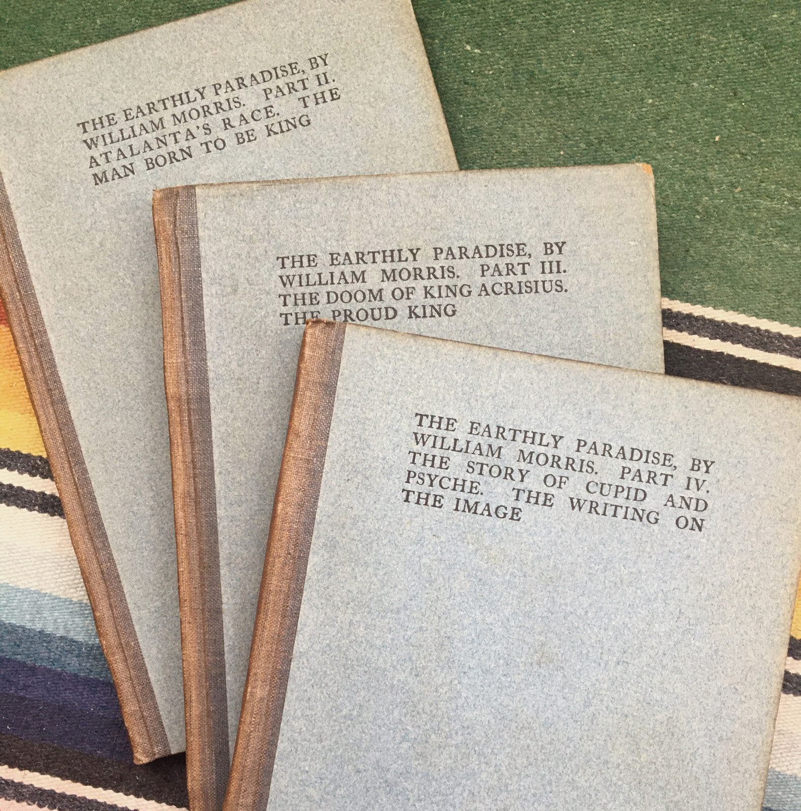 William Morris The Earthly Paradise 1905 Longmans Edition (Missing Vol 1)