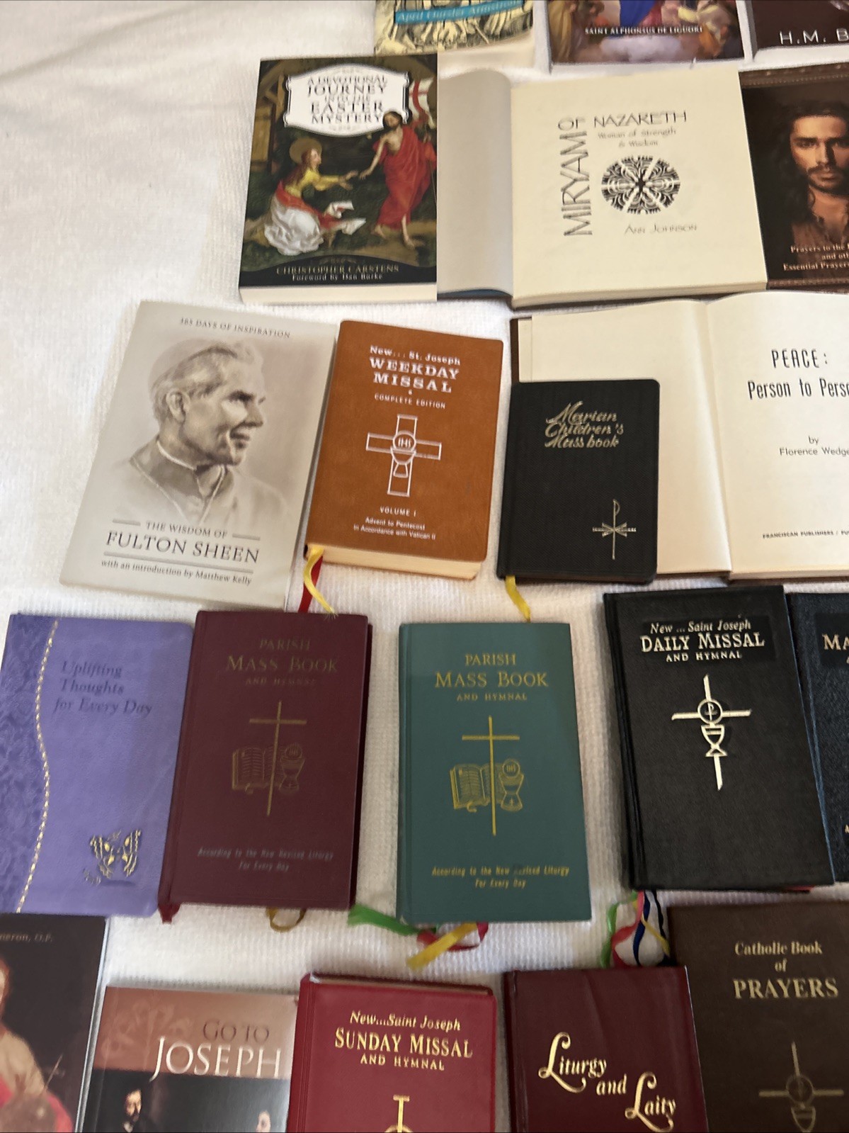Huge Vintage Lot Of 70+ Catholic Books, Mass Missals, Prayer & Saint Devotionals