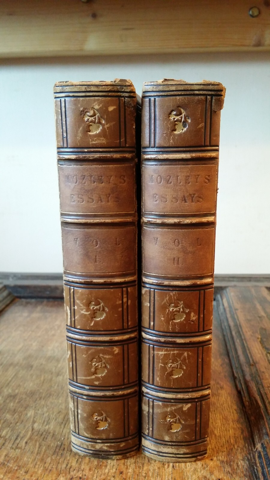 1878 MOZLEY’S ESSAYS HISTORICAL & THEOLOGICAL – FINE LEATHER BINDINGS J B MOZLEY