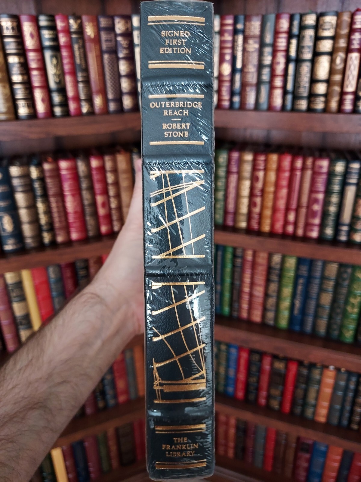 Franklin Library Outerbridge Reach SEALED? Robert Stone Leather Signed 1st Ed.