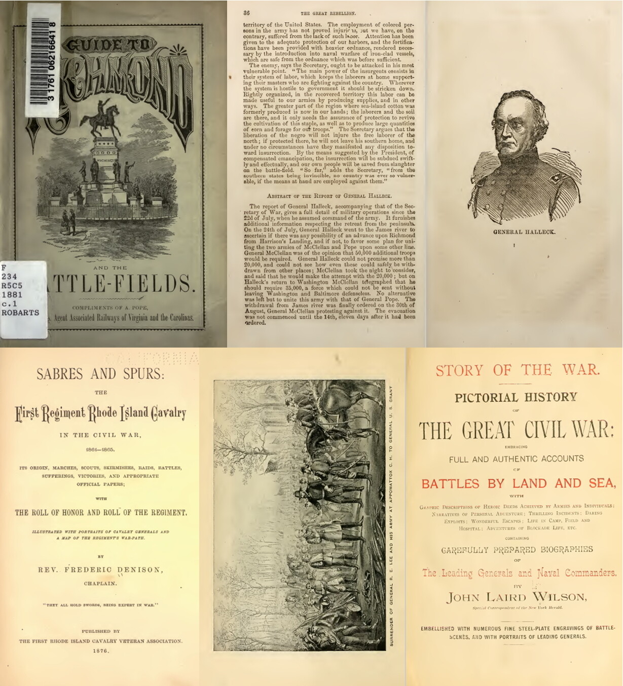 123 Old Rare Books on The Battles of The Civil War History Genealogy Vo.1 on USB