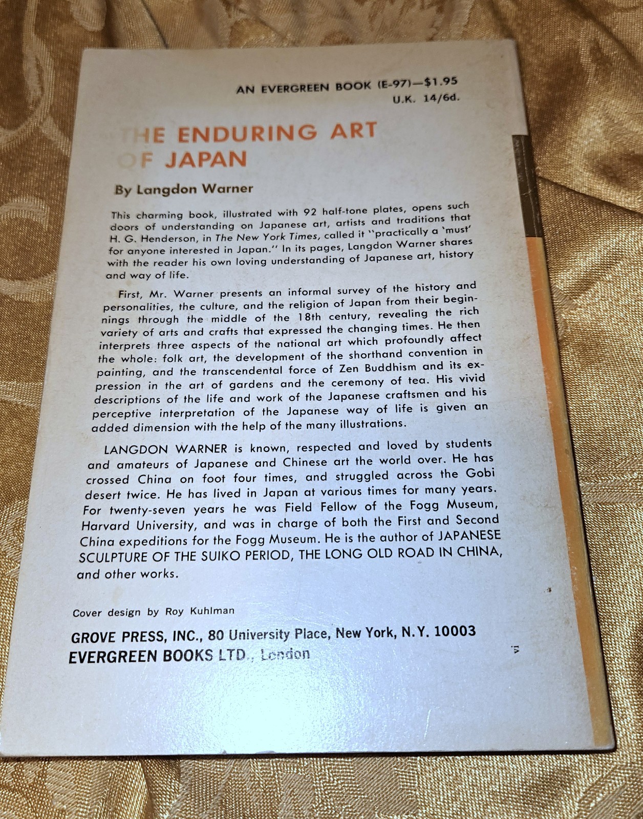 „The Enduring Art of Japan“ Lot of 2 – Postcard Warner’s signature Harvard/Yale