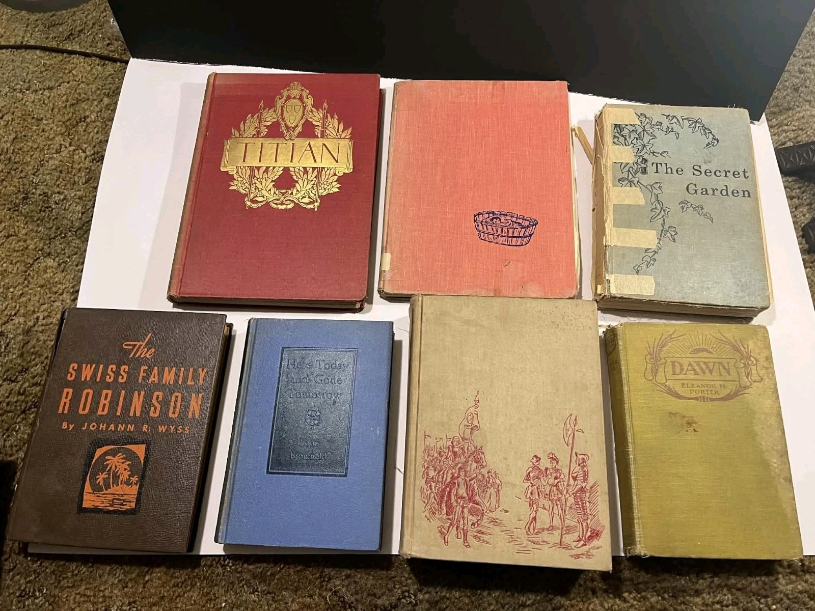 Lot of Antique & Vintage Books 1870s–1940s Decorative Victorian Collection