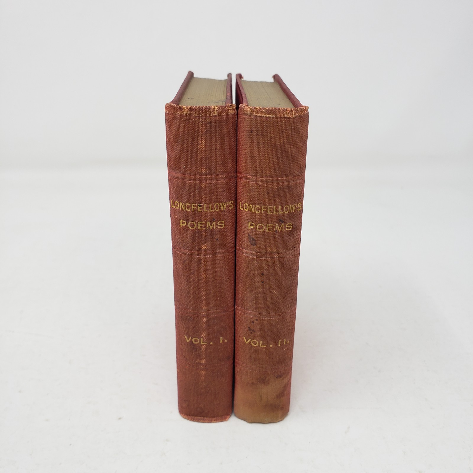 Poems of Longfellow in 2 VolsPocket Size by Henry Wadsworth Longfellow – 1880 HC